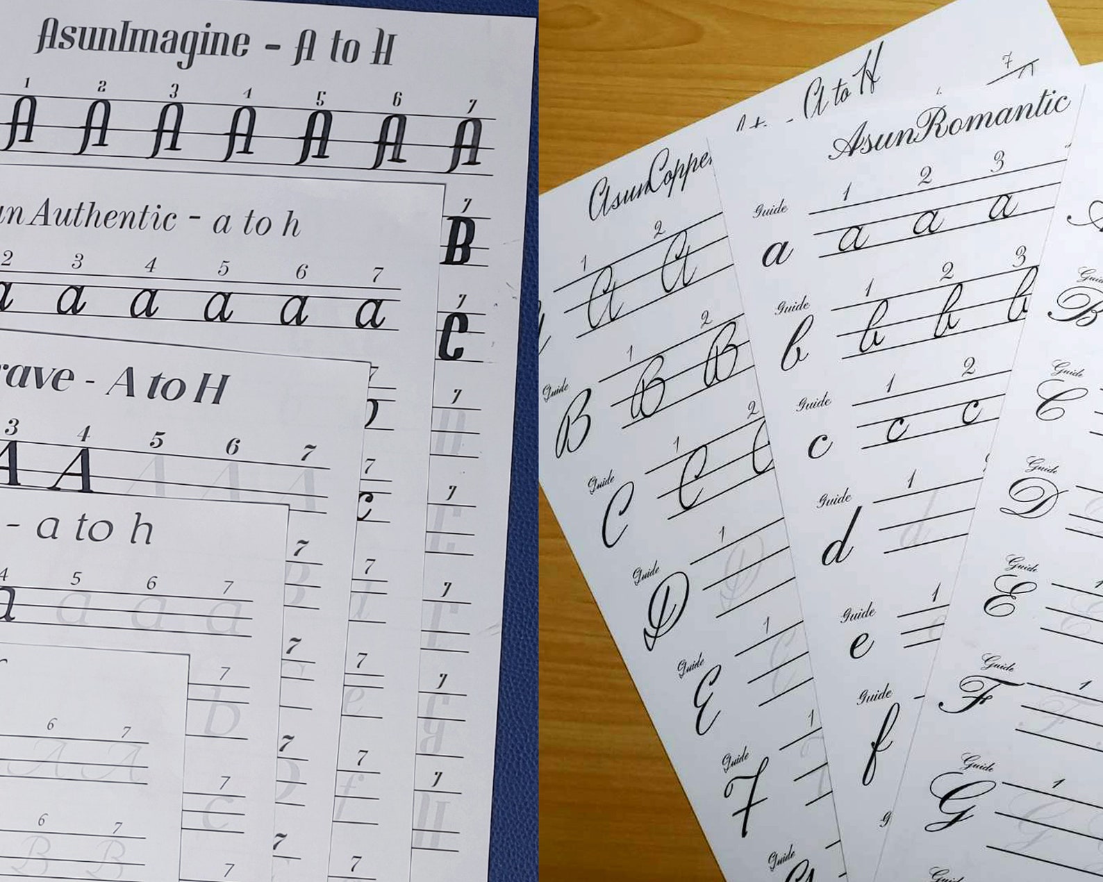 Copperplate and Italic Script Worksheet Bundle Pack Etsy