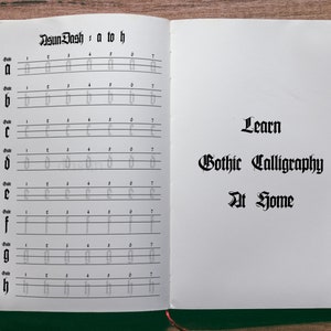 Gothic Calligraphy Blank Workbook With Guideline For Calligraphy Beginner, Gothic Script Exercise PDF, Learn Gothic Handwriting At Home
