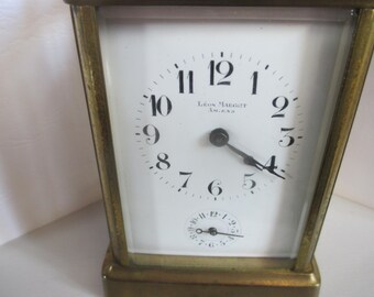 ANTIQUE CARRAIGE  ALARM Clock With  Alarm working   [Reasonable offers accepted] Door needs pin