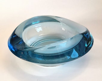 Czech Bohemian Art Glass Jar Bowl by Rudolf Jurnikl