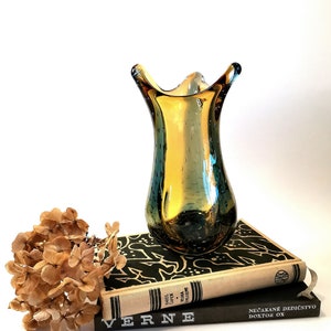 Czechoslovak Art Glass Bubbles Vase by Hana Machovska 1960s