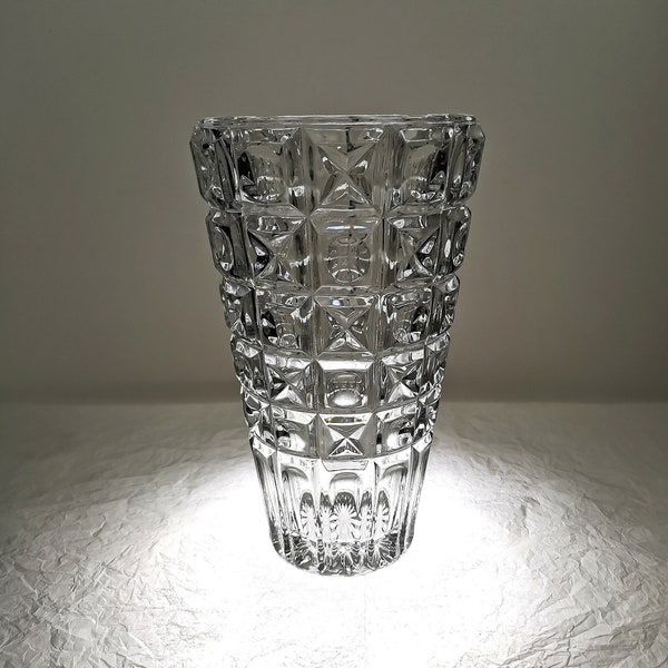 Glass vase "OXO" by J. Zejmon Sklo Union Libochovice