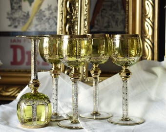 ワイングラス ミッドセンチュリー 5個 1950年代 中世デザイン - Etsy 日本