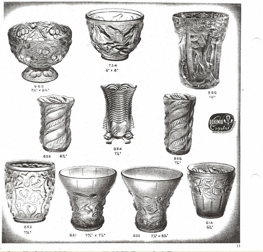 Barolac Skulpturenglas Vase Josef Inwald Made in Czechoslovakia