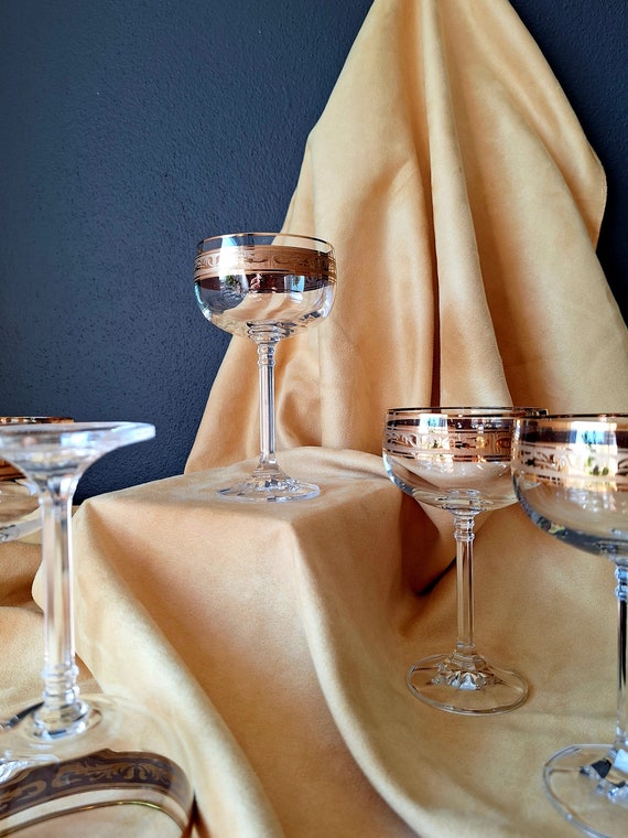 Antique Coupe Set of 6 Glasses Bohemia 1986 - Etsy Canada