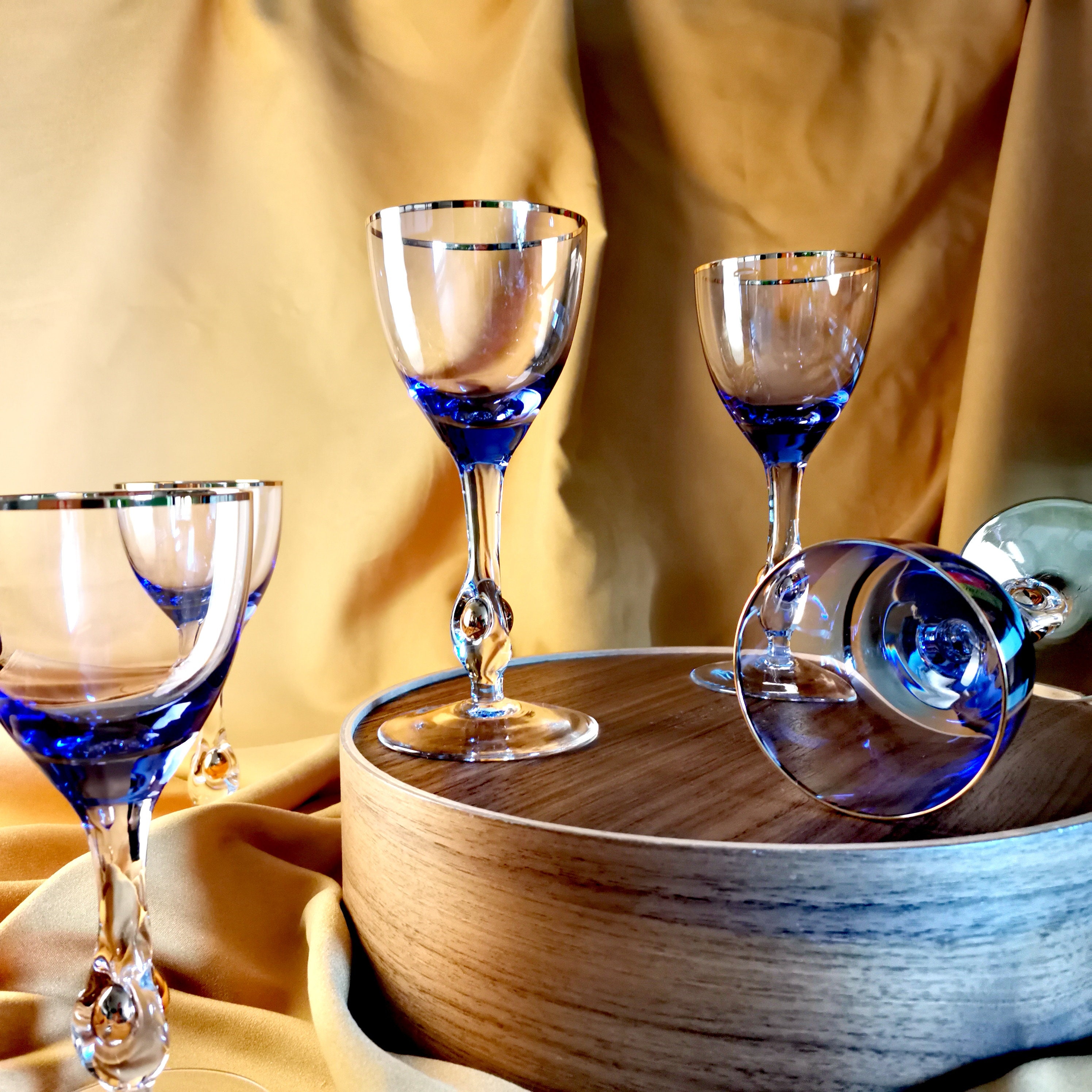 Vintage Wine Glasses & Charms -  Sweden