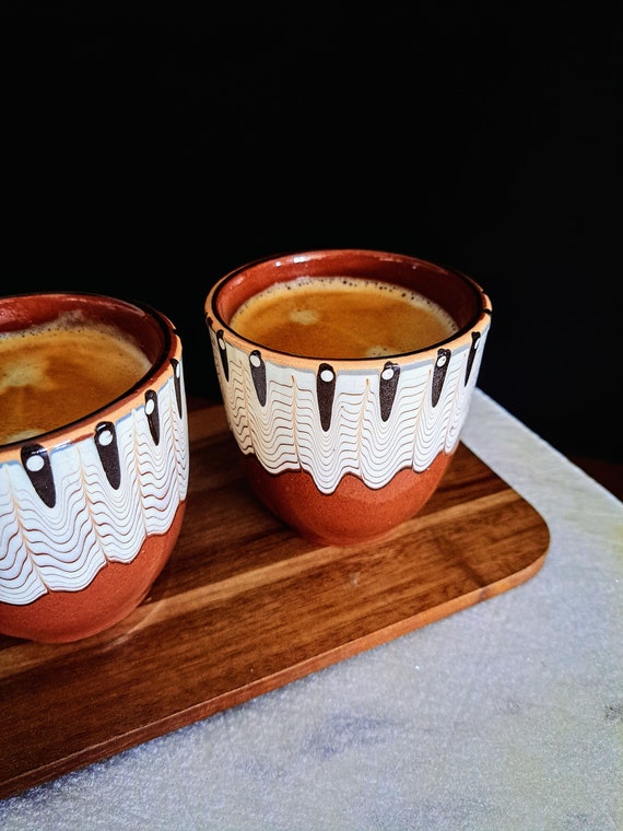 Amazon.com | GLOXZY Turkish Coffee Cup Set of 6 with Saucers