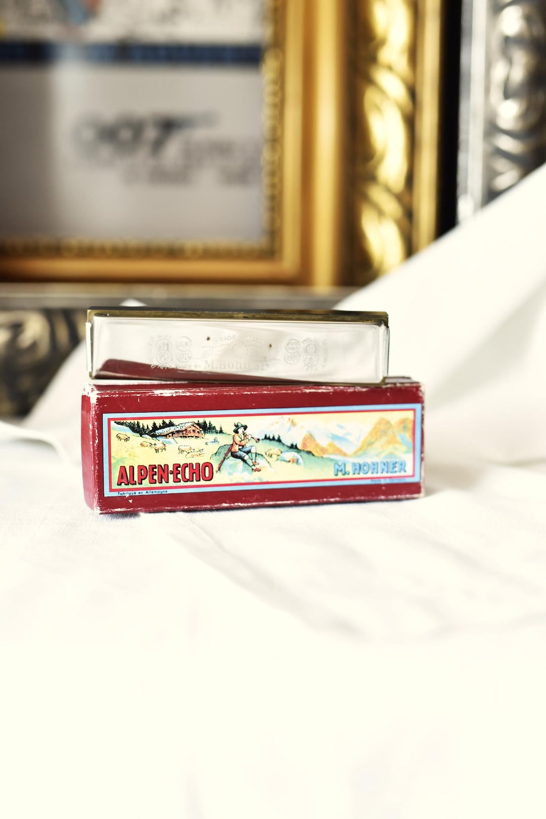 アンティークハーモニカ(約50年前のもの) ヴィンテージ Hohner Alpen-Echo トレモロハーモニカ C調 オリジナル
