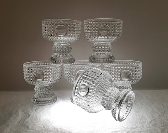 Set of 6 Dessert Glasses Designed by Adolf Matura, Libochovice Glassworks