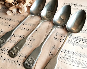 ブロンズアンティークスプーン 4本 1920年 - Etsy 日本