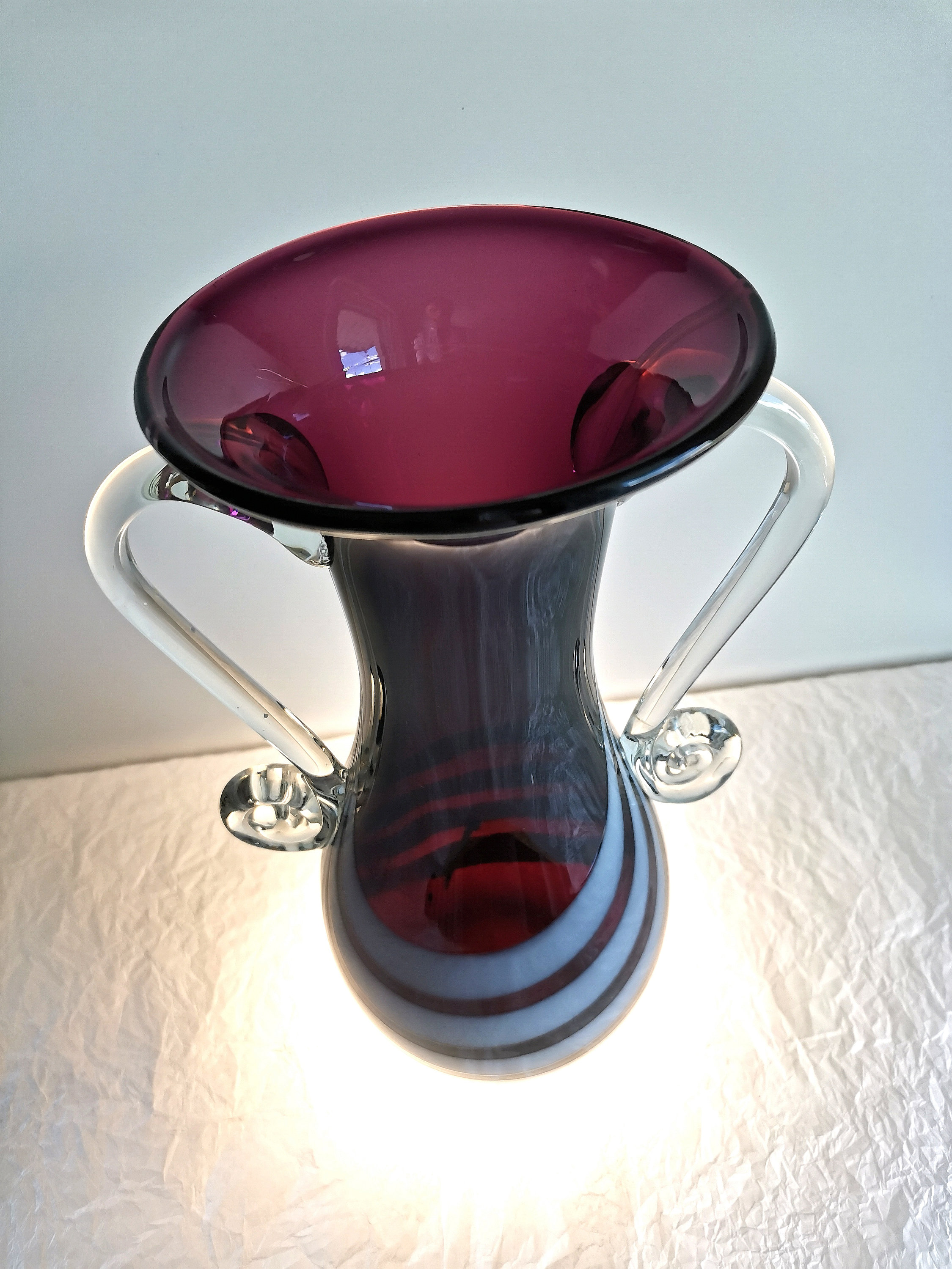 Dark Purple Glass Vase by by Vlasta Lichtagova 1960s Etsy UK