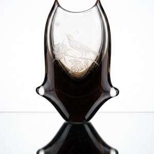 Bohemian Brown Glass Vase Designed by Miloslav Klinger 1970's