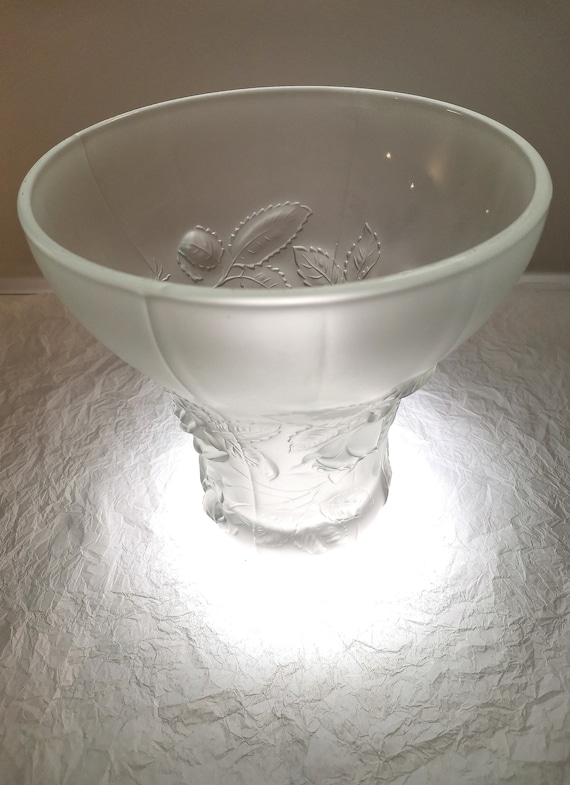 Barolac Sculpture Glass Vase Josef Inwald Made in Czechoslovakia
