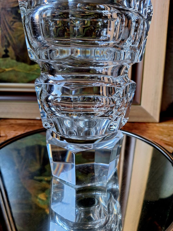 モーザー クリアガラス花瓶 ボヘミアン チェコ ヨーゼフ