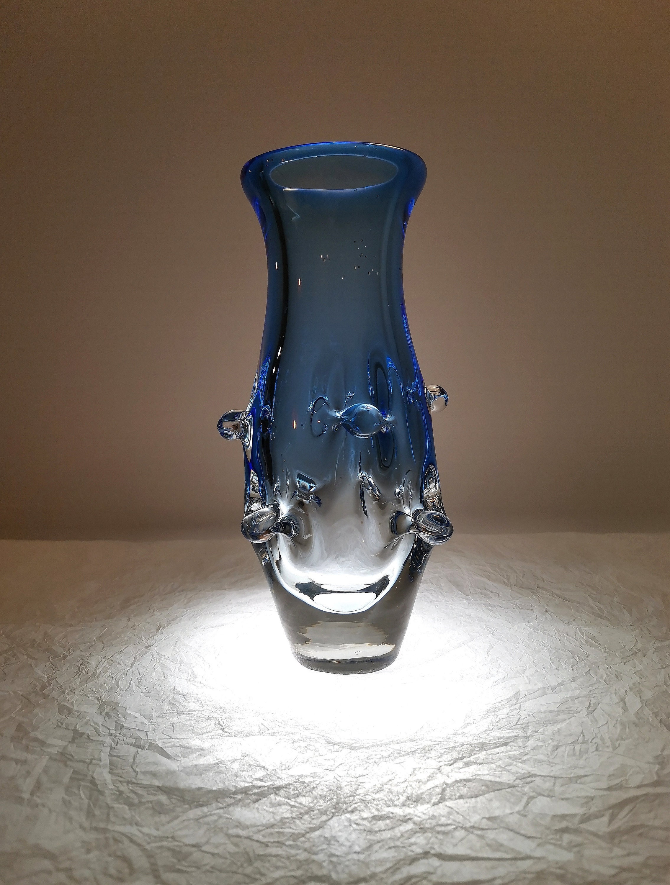 Glass Vase by Ladislav Palecek Skrdlovice 1970s - Etsy Denmark