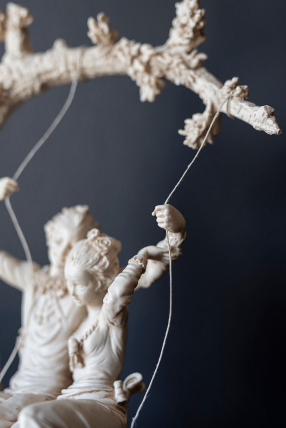 GIUSEPPE ARMANI Bisque Sculpture of a Swinging Couple 1950s - Etsy