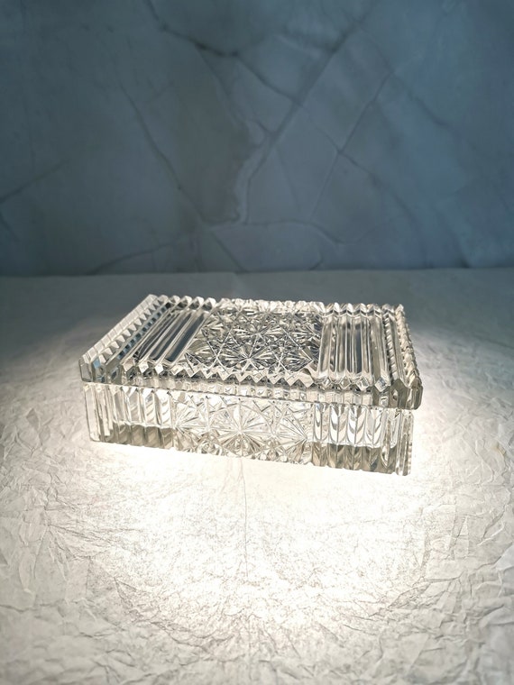 Rectangular Bohemia Czech Glass box - image 1