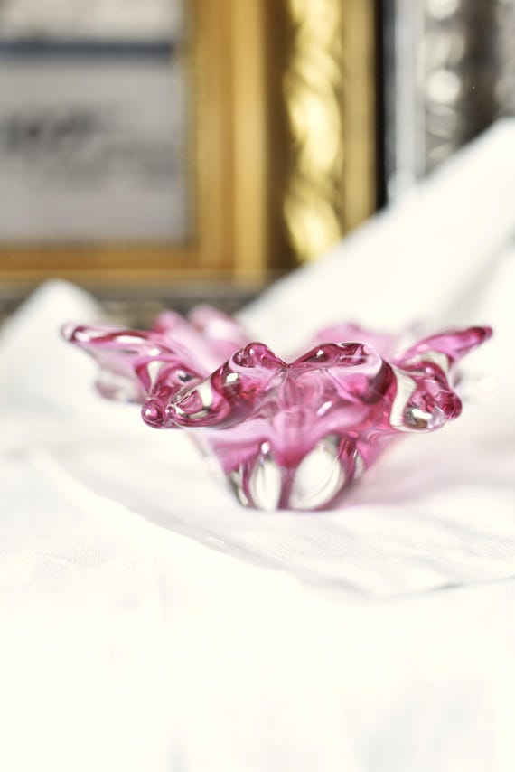 Bohemian Glass Bowl/ Ashtray by Josef Taraba, 1960's - Etsy