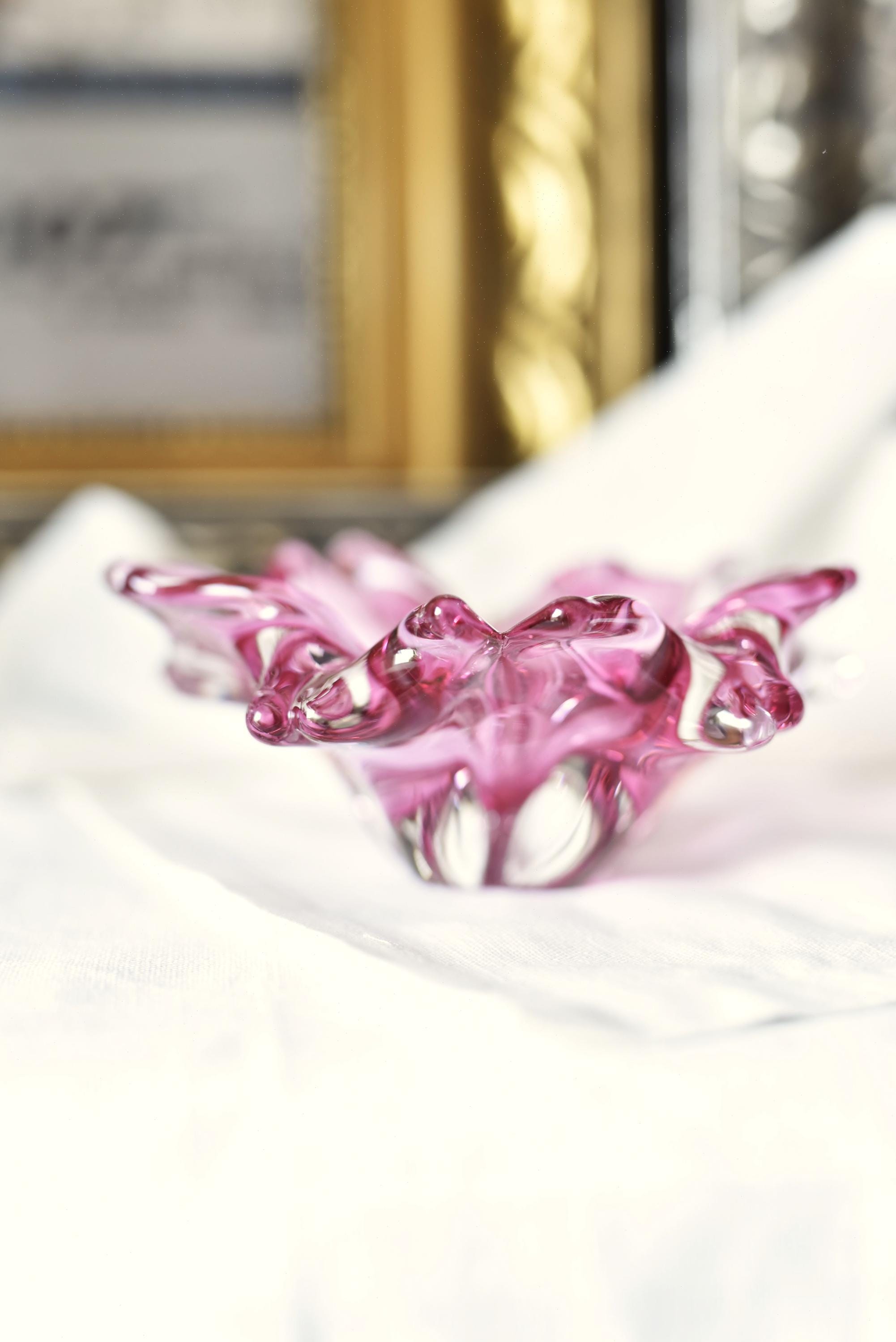 Bohemian Glass Bowl/ Ashtray by Josef Taraba, 1960's - Etsy