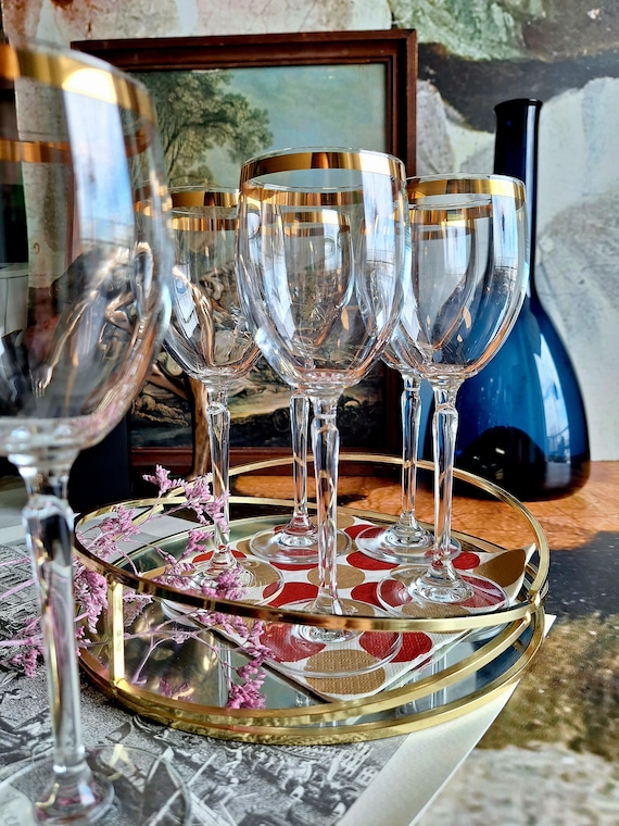 モーゼル 金彩装飾 リキュールグラス ペア シャンパングラス ワイン