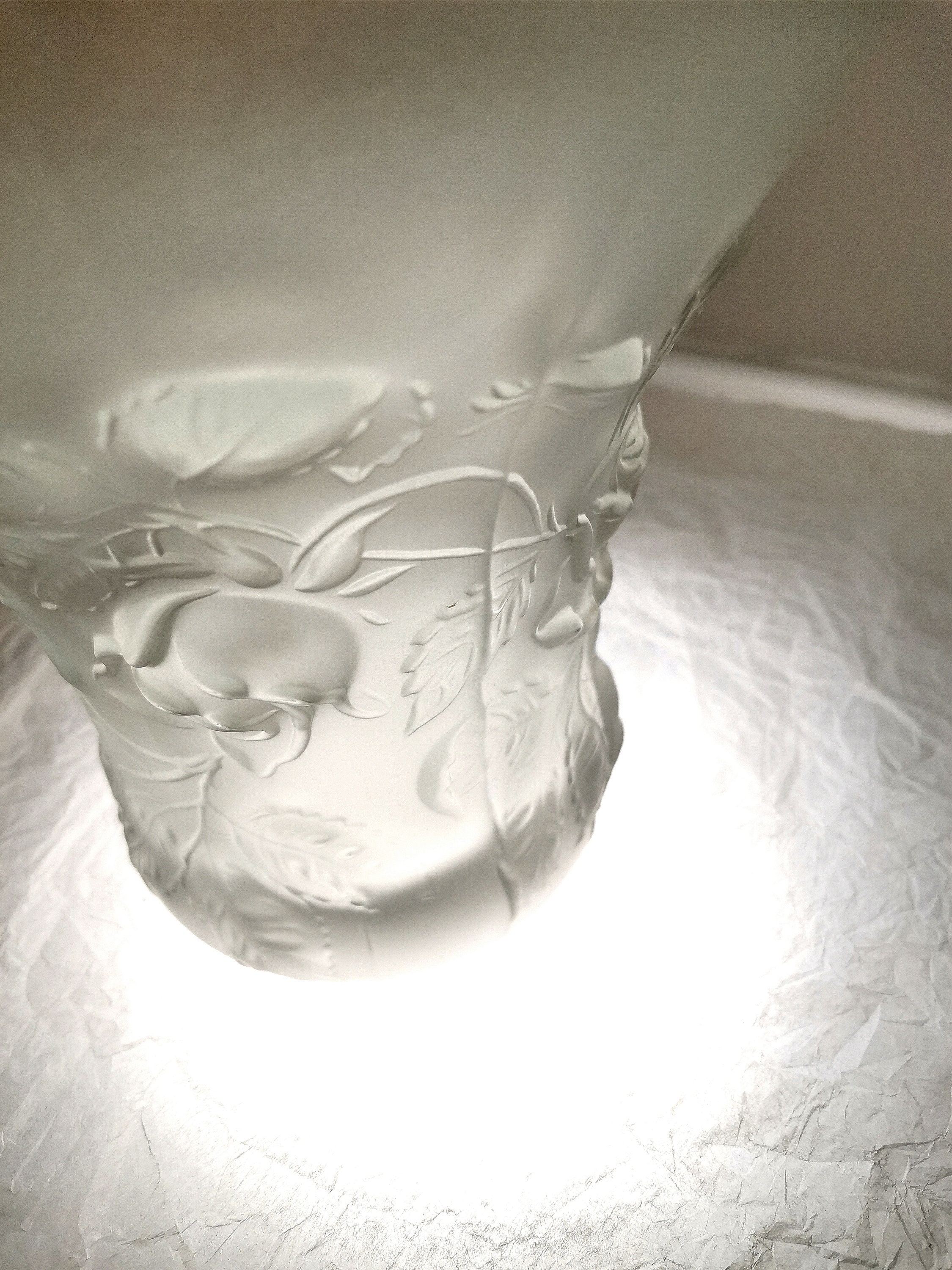 Barolac Sculpture Glass Vase Josef Inwald Made in Czechoslovakia