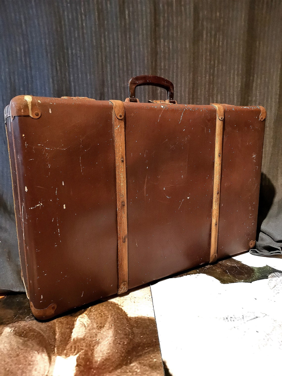 Vintage Cardboard suitcase Etsy