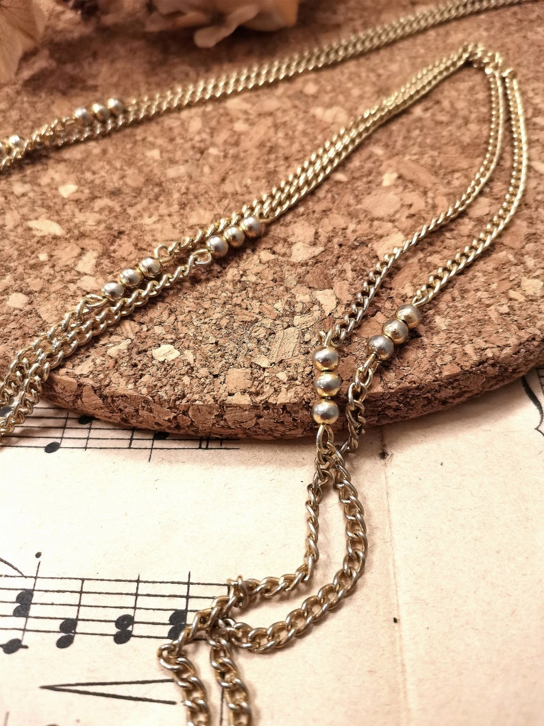 Necklace Bijou Chain Style Jewelry 1980s