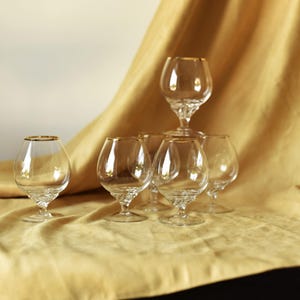Crystal Brandy/Cognac glasses Bohemia 6pcs