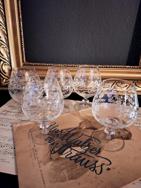 Cognac Glasses Bohemia Crystal 5pcs - Etsy