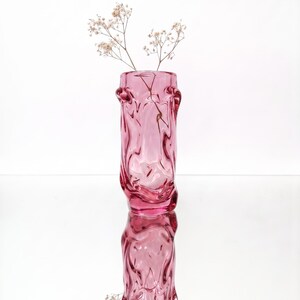 Pink Glass Vase by Miloslav Klinger