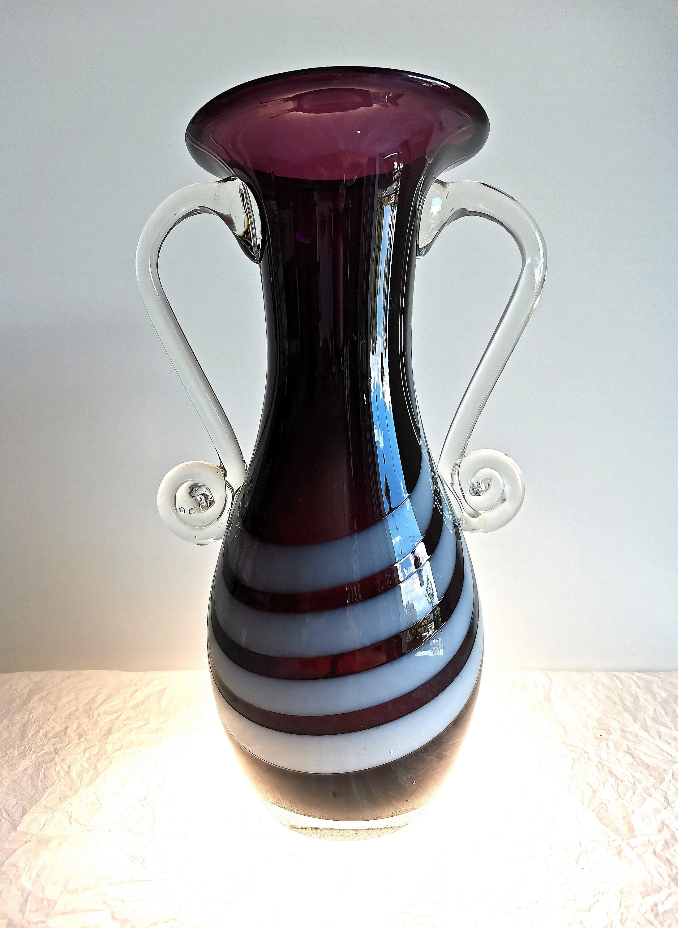 Dark Purple Glass Vase by by Vlasta Lichtagova 1960s Etsy UK