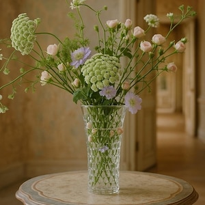 Glass Pressed Vase Made in Czechoslovakia