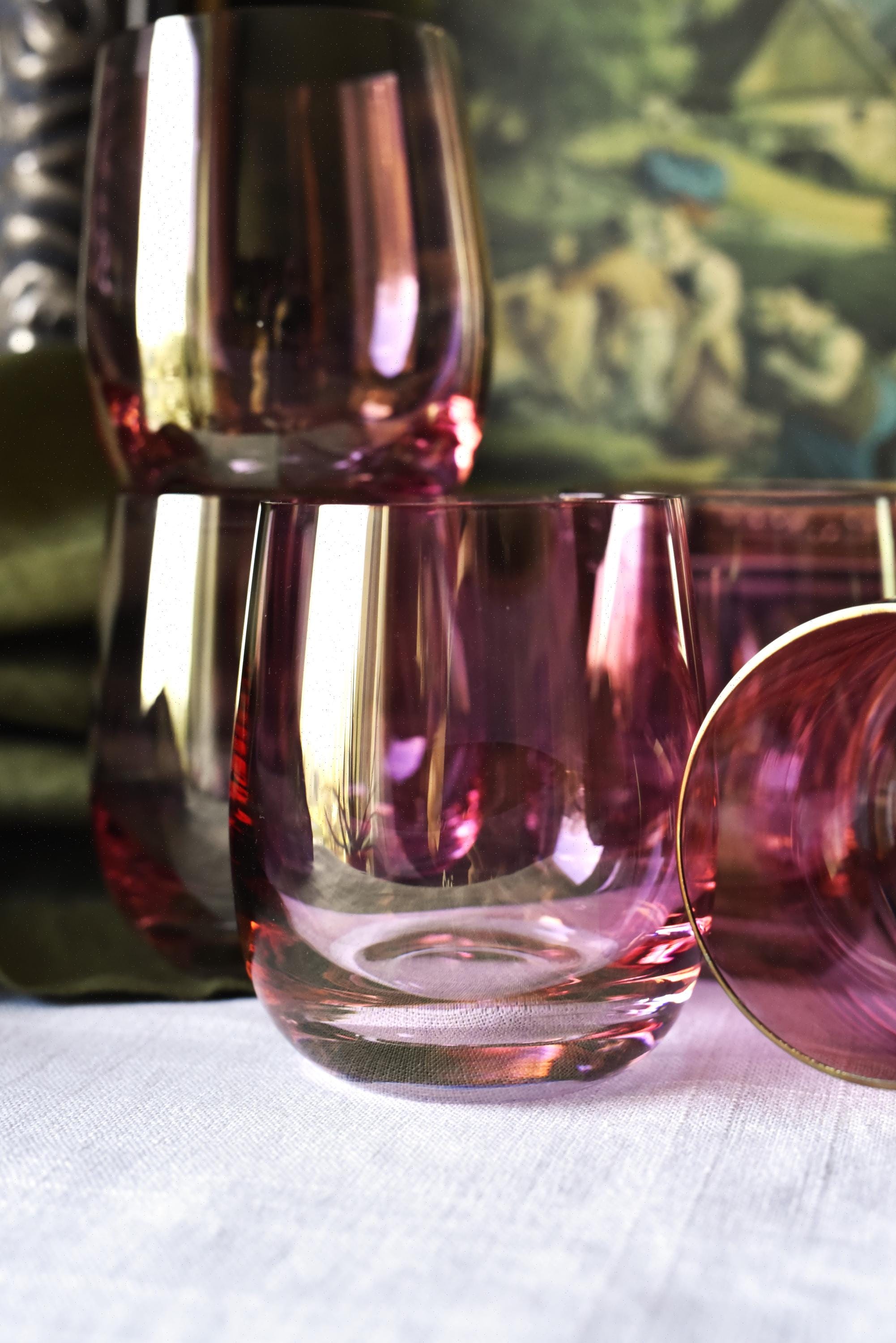 Czech moser glasses - Etsy 日本 チェコ製 ペア ハンドエングレー 