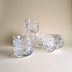 Bohemian Crystal Brandy Glasses • Set of 5 • Czech Cut Glass Cognac Snifters • Vintage Barware by Bohemia