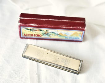 Vintage Hohner Alpen-echo Tremolo Harmonica in C With Original Box
