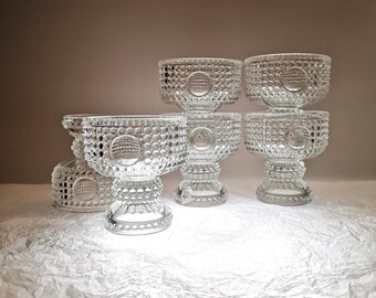 Set of 6 dessert glasses designed by Adolf Matura Libochovice glassworks