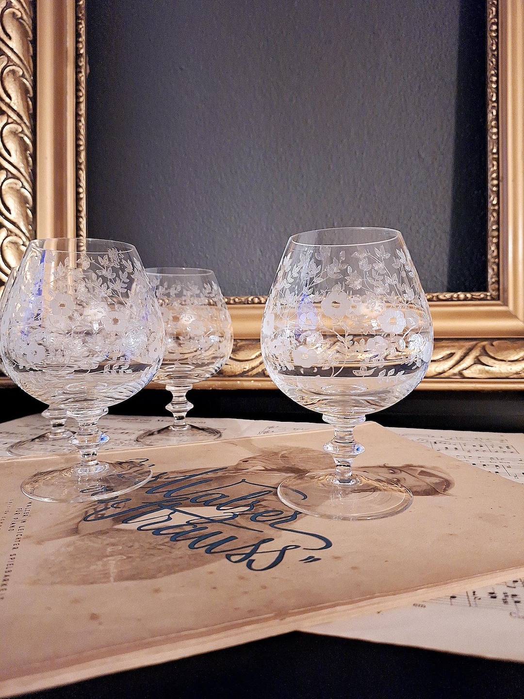 Bohemia Glass 5個セット Cognac Glasses Bohemia Crystal 5pcs - Etsy