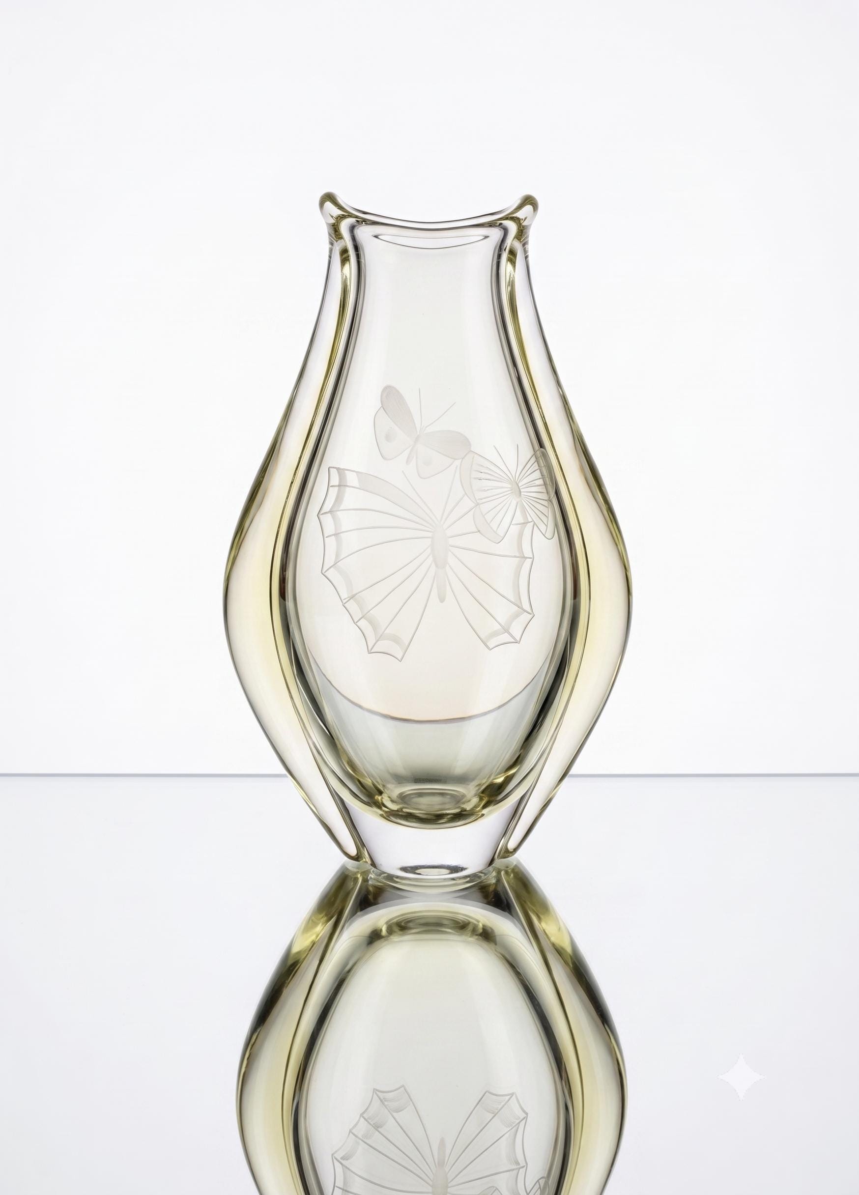 50~60s【Frantisek Zemek】ヴィンテージ アートフラワーベース Citrine Glass Vase by Frantisek Zemek 1960s - Etsy