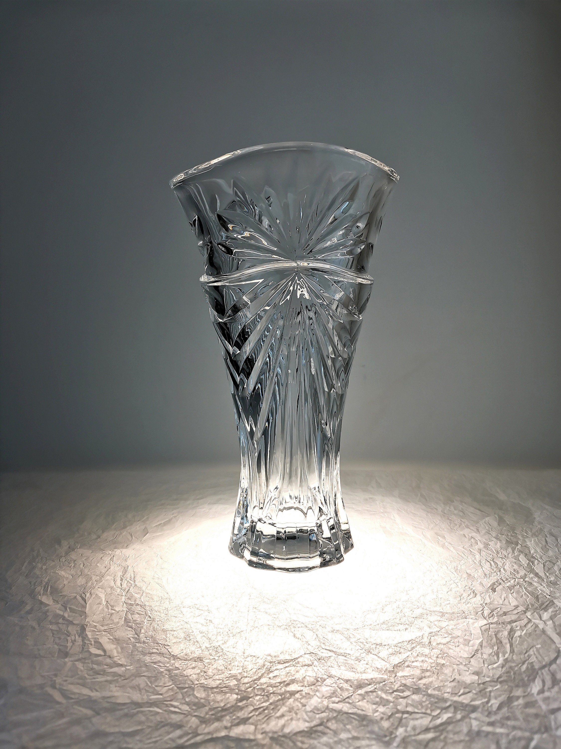 ダグマー・クドロヴァ作 透明ガラス花瓶 1980年代 ボヘミア - Etsy 日本