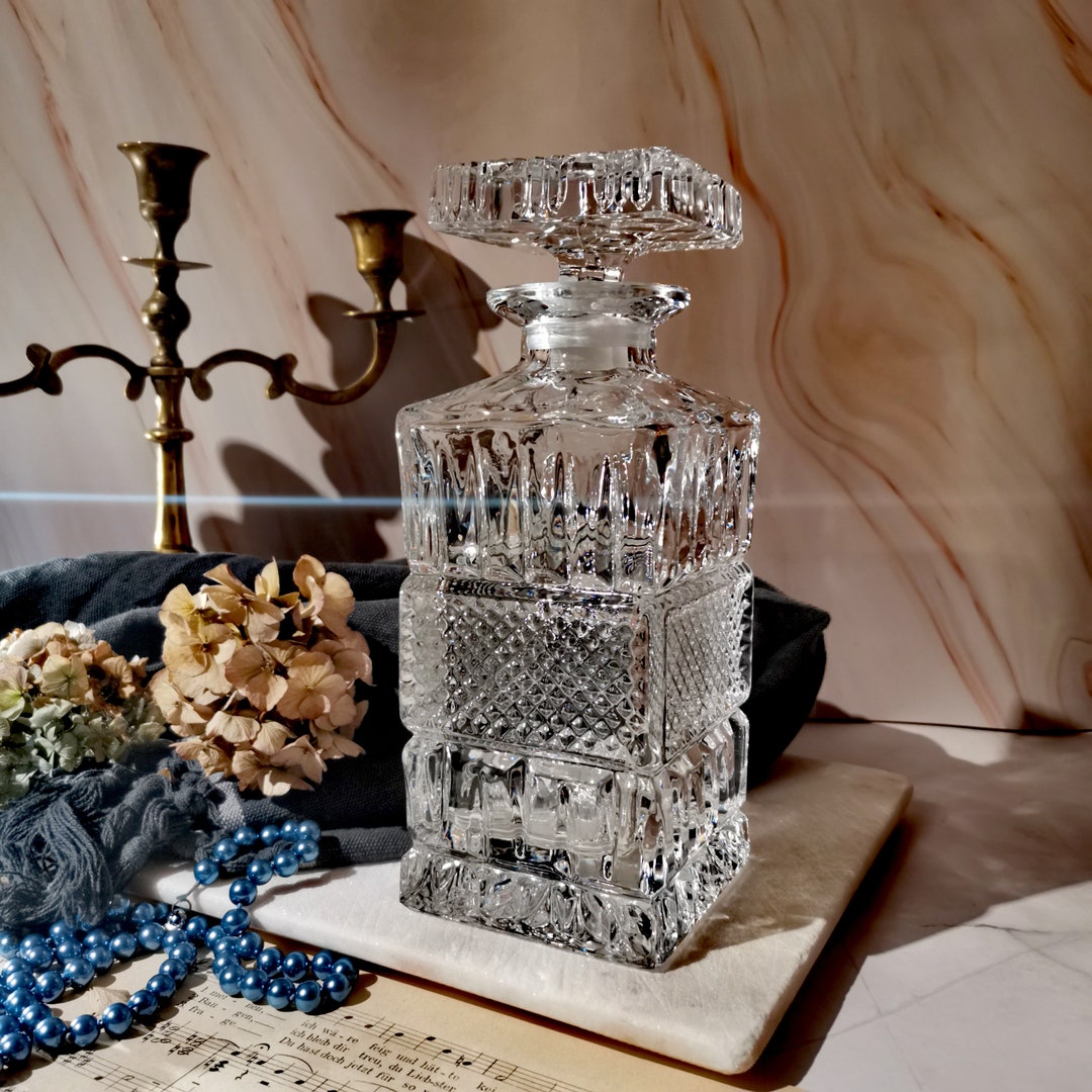 Luxurious Crystal Carafe With Diamond Motif 1970s - Etsy