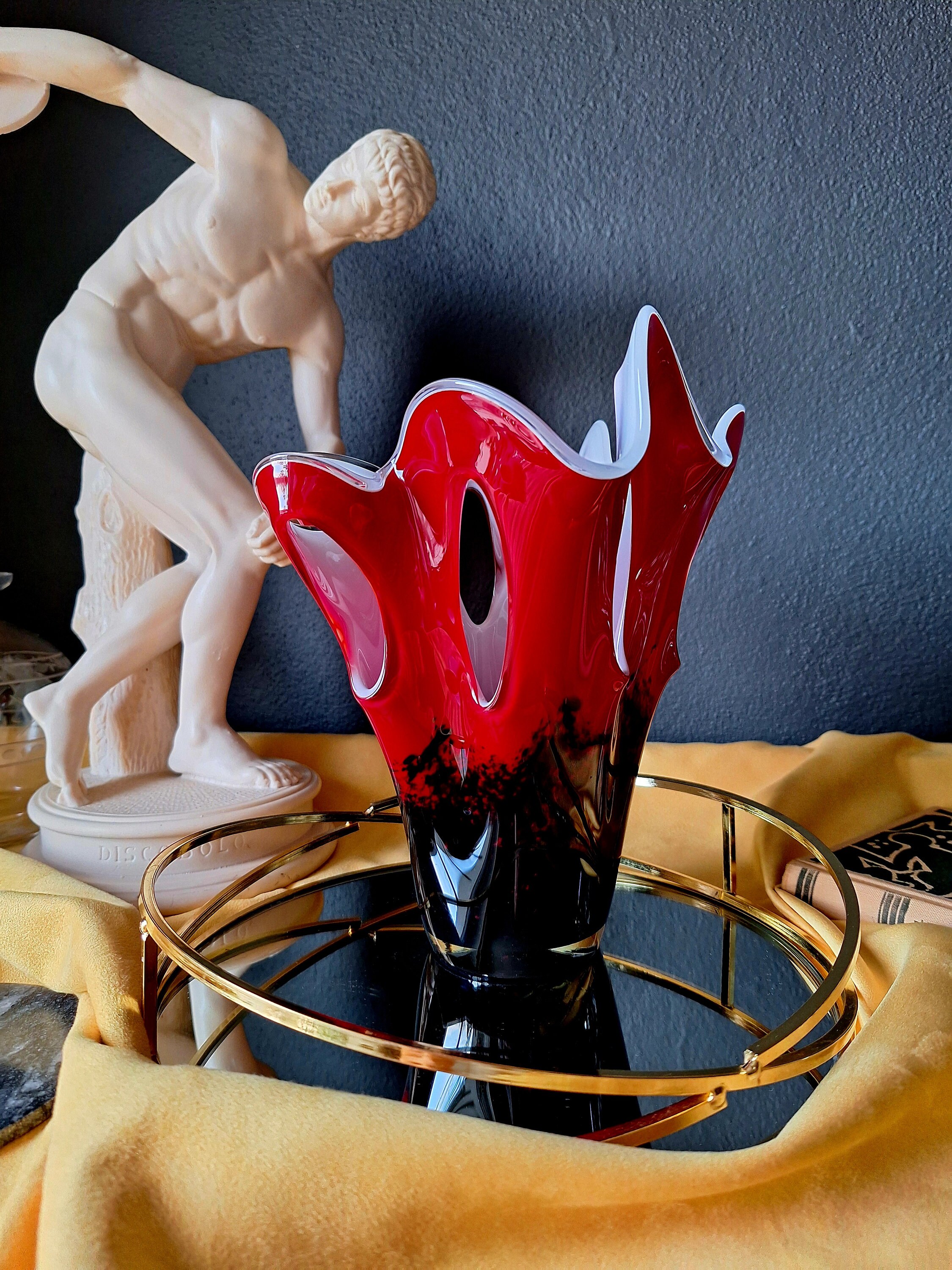 Bohemian glass vase - Etsy 日本