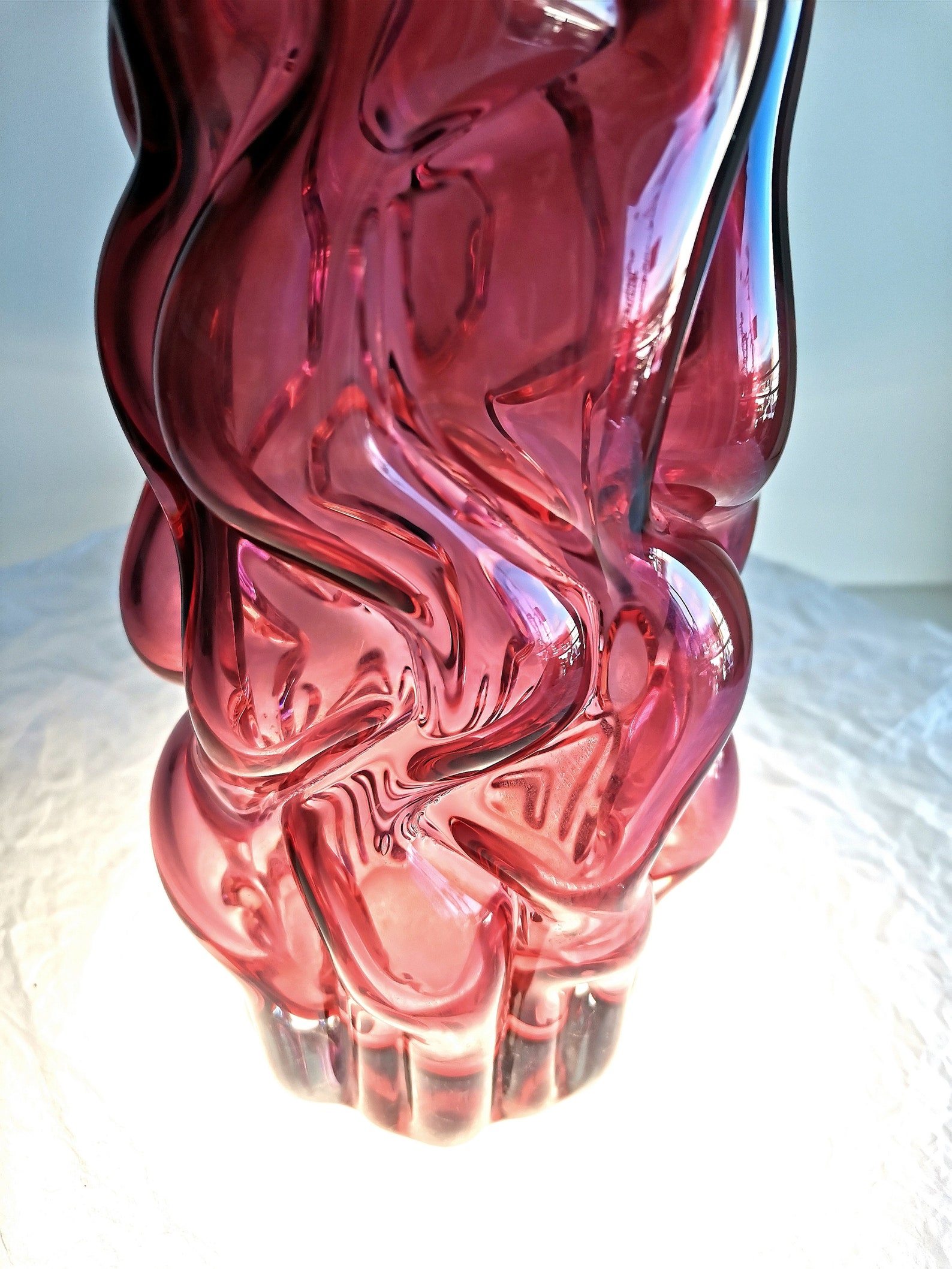 Purple glass vase by Pavel Hlava 1960s Etsy