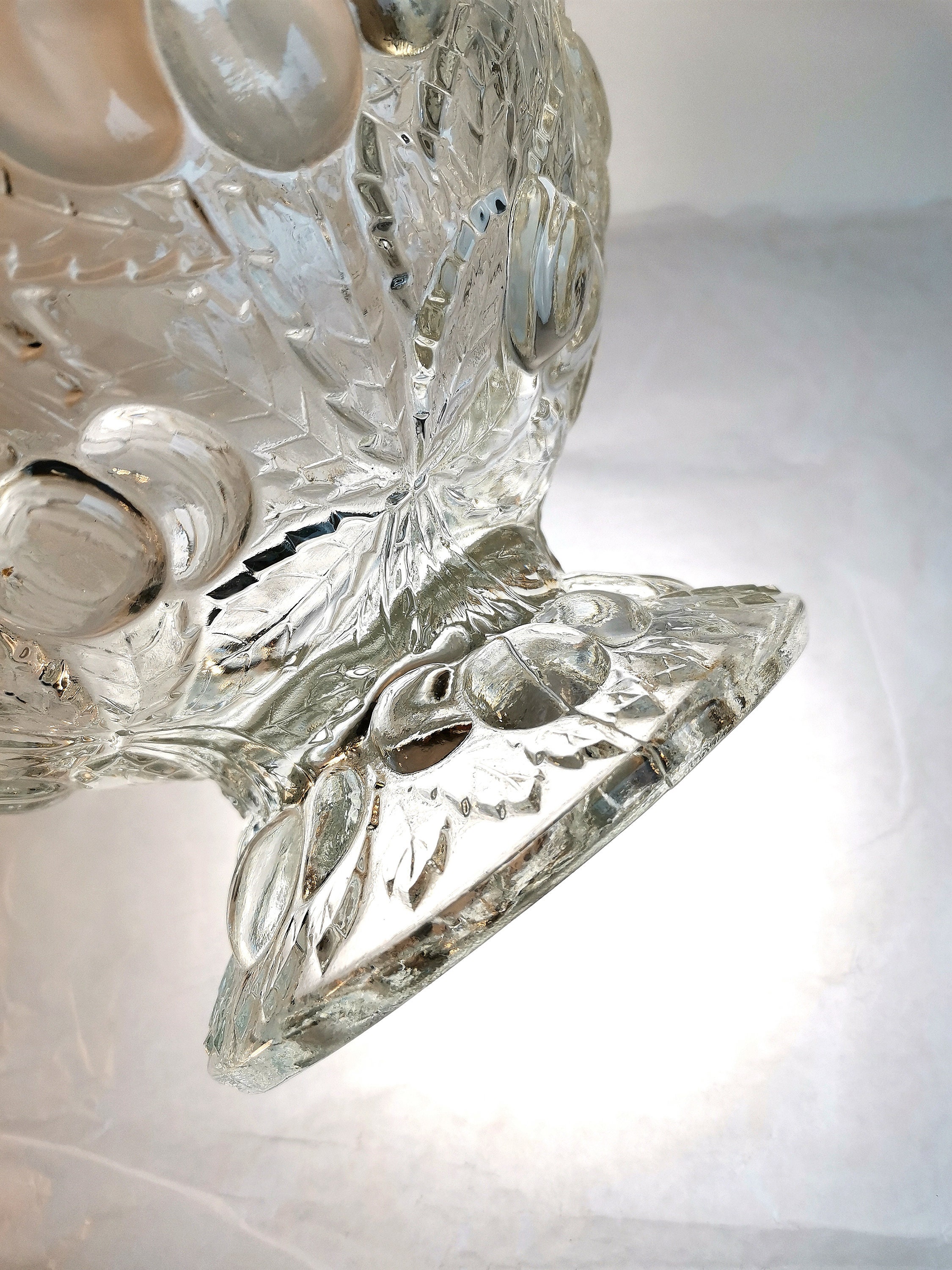Art Deco Glass Bowl: Rudolf Schröter Cherries Design, Josef Inwald