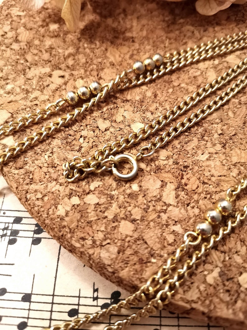 Necklace Bijou Chain Style Jewelry 1980s