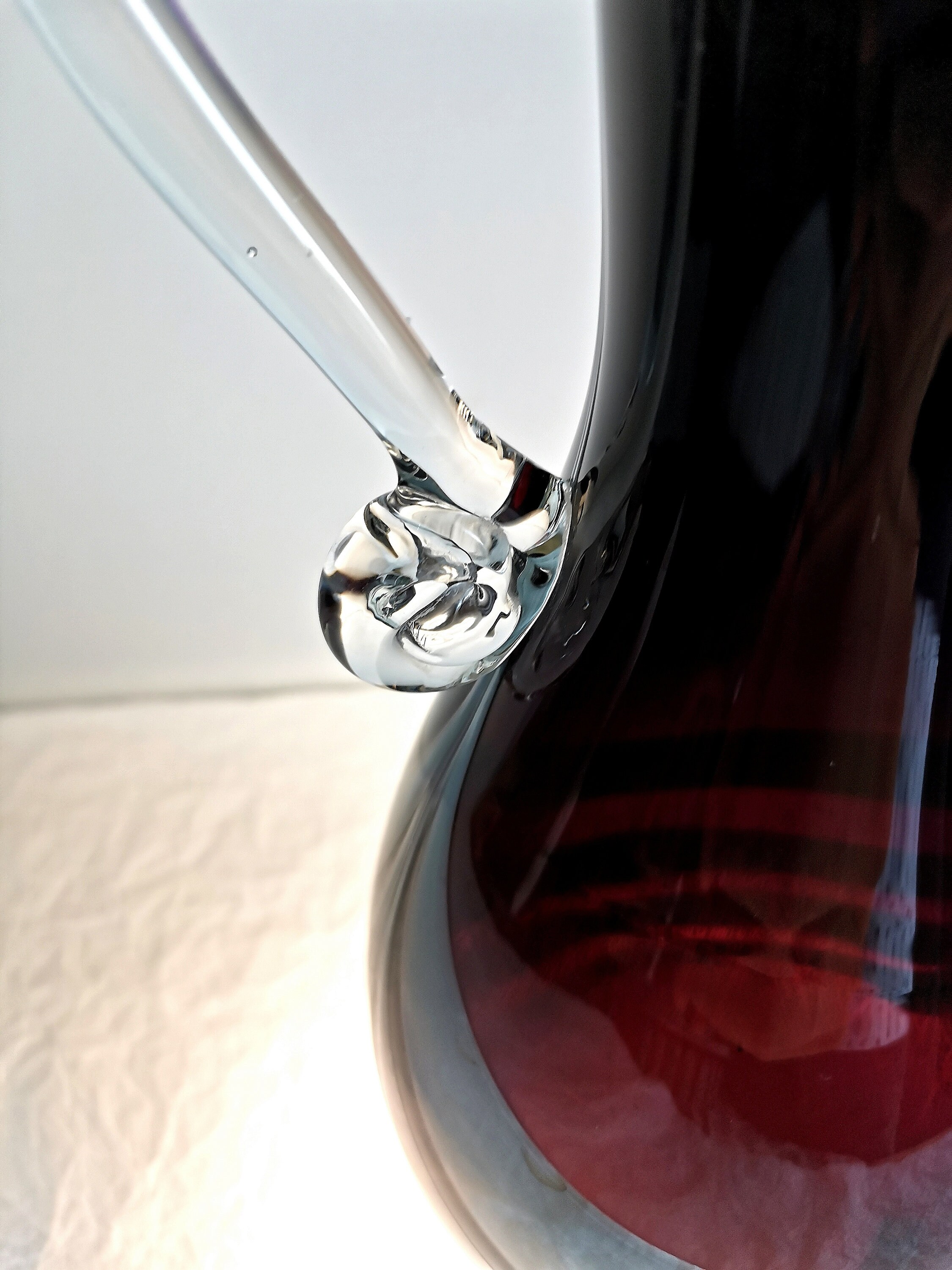 Dark Purple Glass Vase by Vlasta Lichtagova 1960s Skrdlovice Etsy