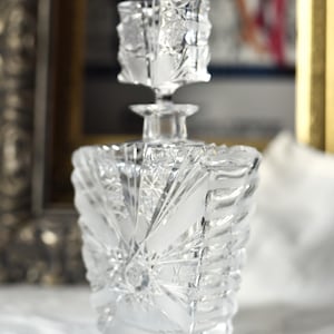 Luxurious Crystal Carafe with a Hand-cut Motif