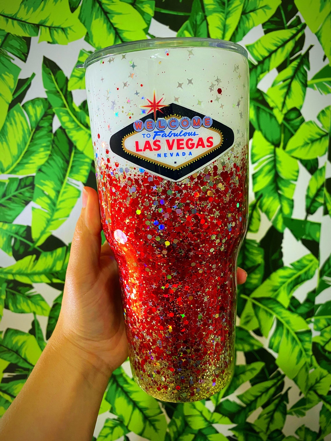 30 Ounce Las Vegas Casino Cup Glitter Tumbler Etsy