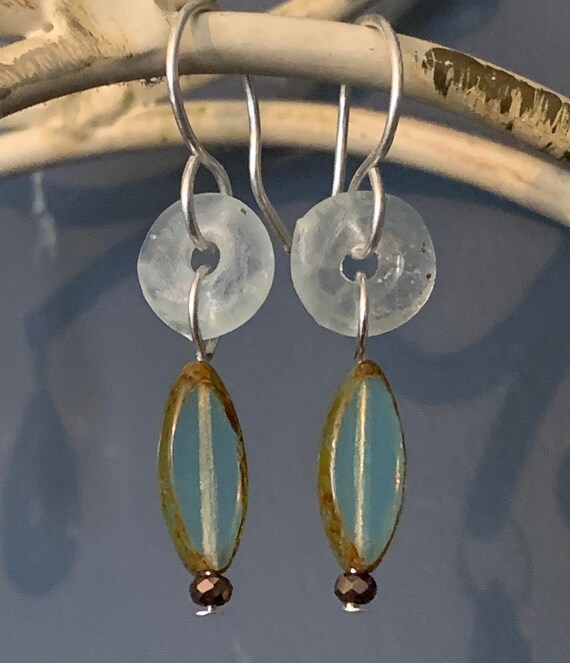 Recycled silver earrings deals
