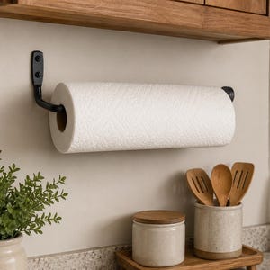 Wrought Iron Paper Towel Holder Wall Mounted- Amish Made