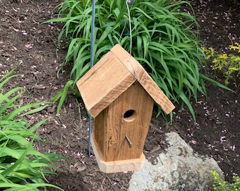 Corncrib Hanging Birdhouse Handmade rustic weather resistant